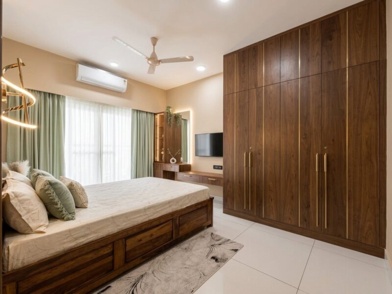 Bedroom Wardrobe Sage Walnut