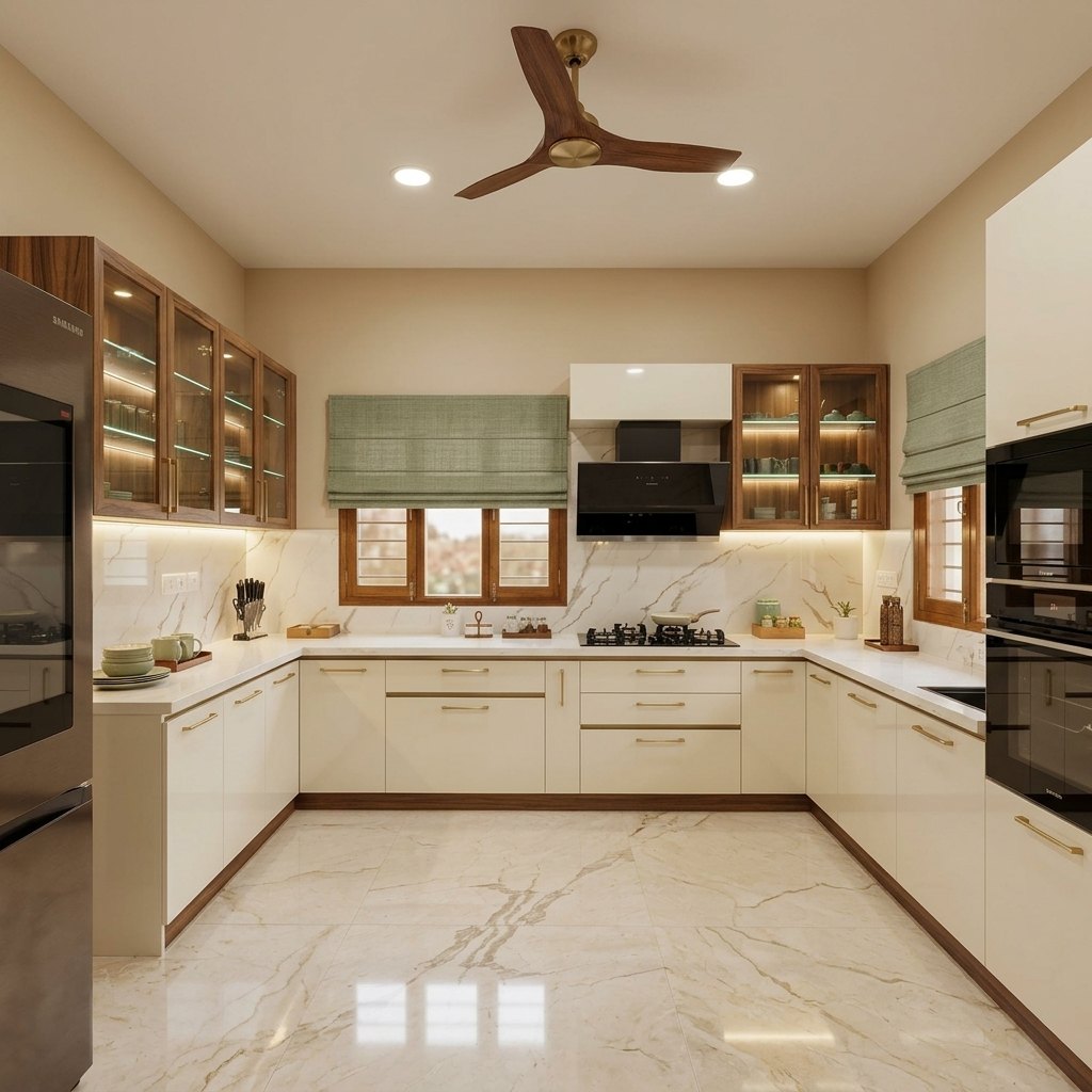 Kitchen10 Sage Walnut Lakshi Home Chennai