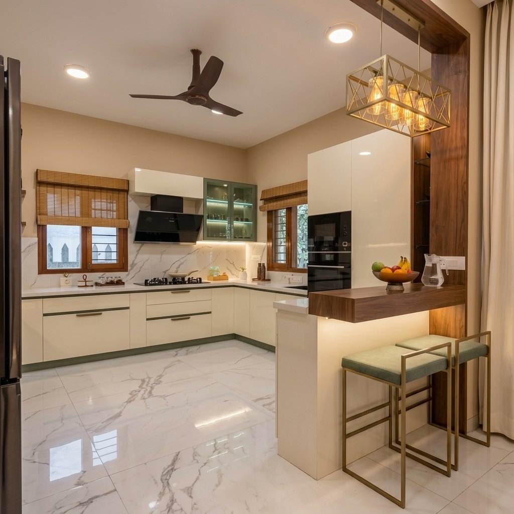 Kitchen14 Sage Walnut Lakshi Home Chennai