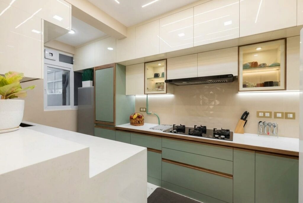 Kitchen217 Sage Walnut Lakshi Home Chennai