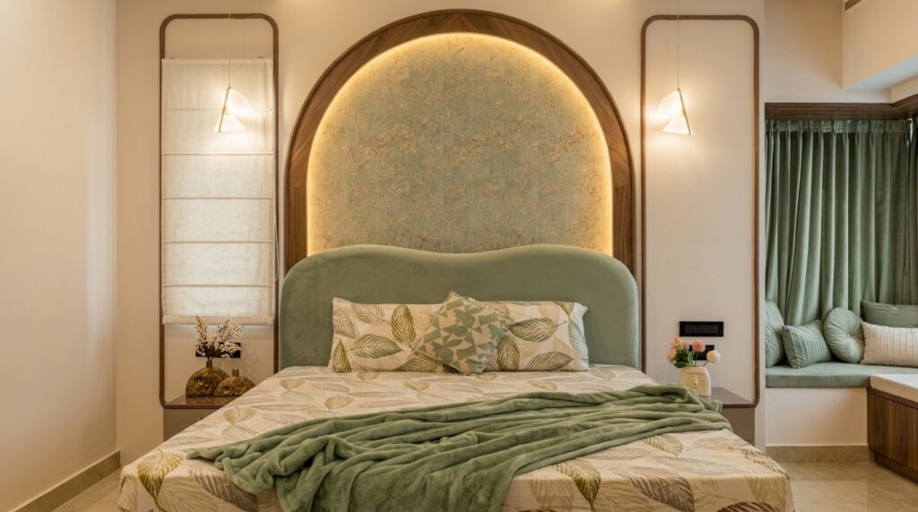 Master Suite Arch Headboard Retheme Lakshi Home Chennai