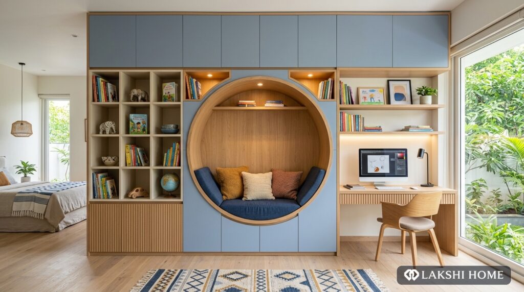 Modular Circular Reading Pod Kids Study Bedroom in Anna Nagar Chennai Lakshi Home Chennai