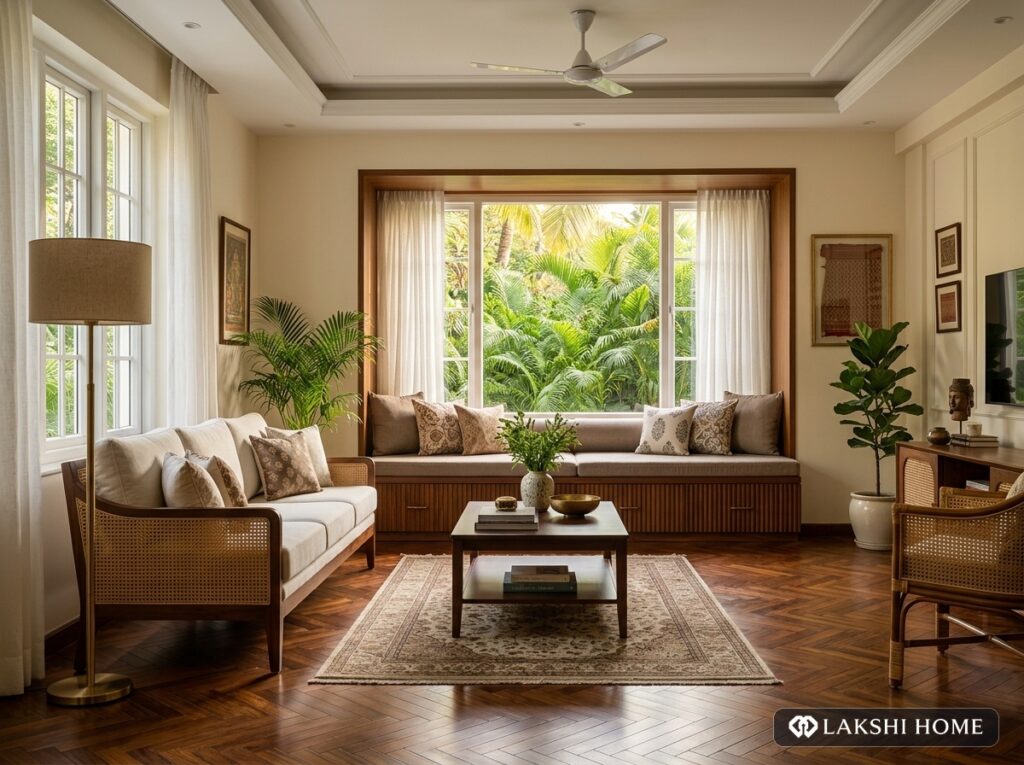 Cane Wood Living Room Bay Seating in Nungambakkam Chennai Lakshi Home Chennai