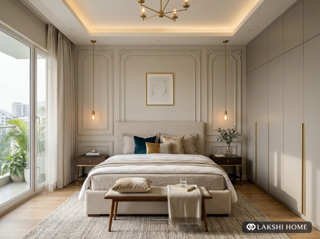 Wall Moulding Panelling Bedroom in Nungambakkam Chennai Lakshi Home Chennai