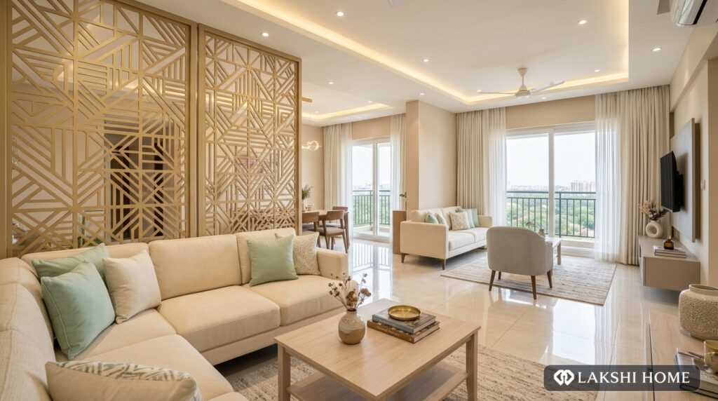 CNC Geometric Partition Screen in Velachery Chennai Lakshi Home Chennai